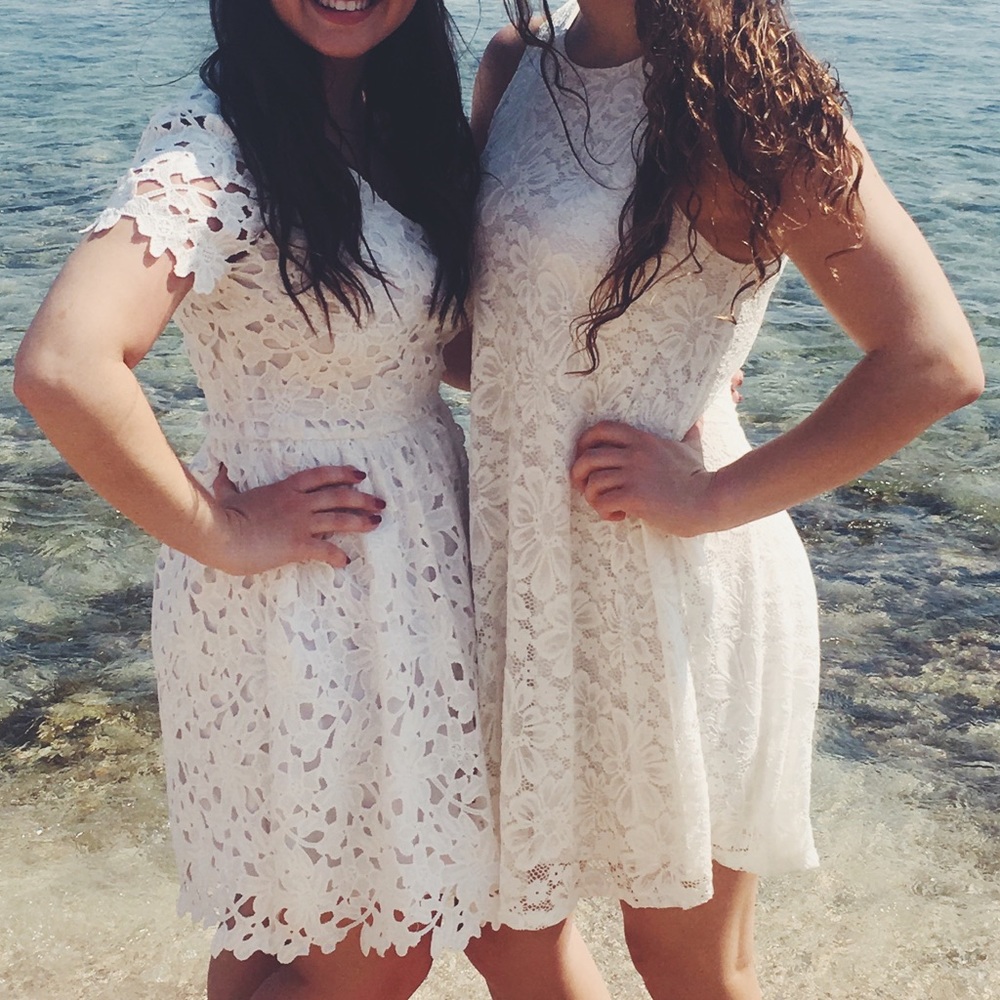 White lace dress